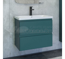 Тумба с раковиной Caprigo Forte 65 подвесная, изумрудно-бирюзовая