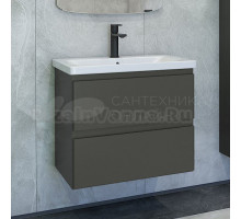 Тумба с раковиной Caprigo Forte 65 подвесная, графит