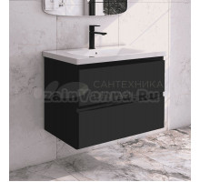 Тумба с раковиной Caprigo Forte 80 подвесная, черная