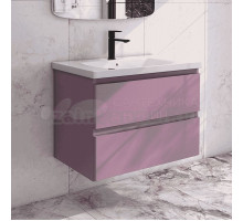 Тумба с раковиной Caprigo Forte 80 подвесная, лиловая