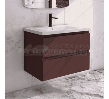 Тумба с раковиной Caprigo Forte 80 подвесная, шоколад