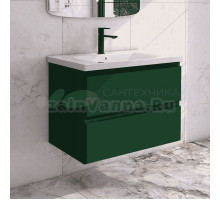 Тумба с раковиной Caprigo Forte 80 подвесная, бутылочное стекло