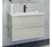 Тумба с раковиной Caprigo Forte 80 подвесная, беленый дуб