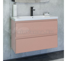 Тумба с раковиной Caprigo Forte 80 подвесная, пудра