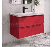 Тумба с раковиной Caprigo Forte 90 подвесная, красная
