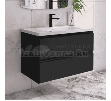 Тумба с раковиной Caprigo Forte 90 подвесная, черная