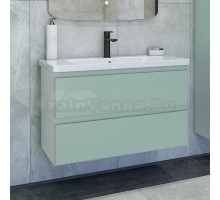 Тумба с раковиной Caprigo Forte 90 подвесная, селесте