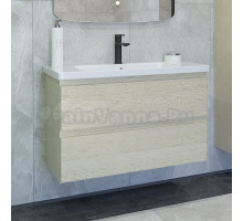 Тумба с раковиной Caprigo Forte 90 подвесная, беленый дуб