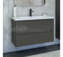 Тумба с раковиной Caprigo Forte 90 подвесная, графит