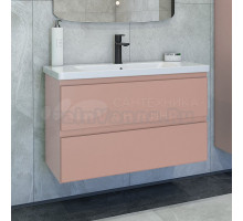 Тумба с раковиной Caprigo Forte 90 подвесная, пудра