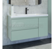 Тумба с раковиной Caprigo Forte 100 R подвесная, селесте