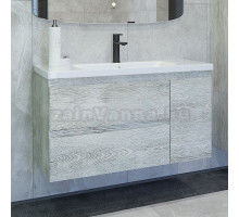 Тумба с раковиной Caprigo Forte 100 R подвесная, белый клен