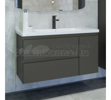 Тумба с раковиной Caprigo Forte 100 R подвесная, графит