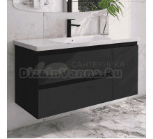 Тумба с раковиной Caprigo Forte 120 R подвесная, черная