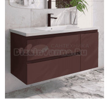 Тумба с раковиной Caprigo Forte 120 R подвесная, шоколад