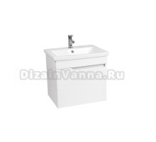 Тумба с раковиной VIANT Куба 60 L подвесная, глянцевая белая