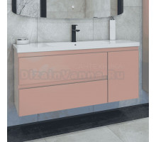 Тумба с раковиной Caprigo Forte 120 R подвесная, пудра