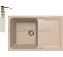 Мойка кухонная Ulgran Quartz Gerda 780 десерт + дозатор UQ 01 десерт