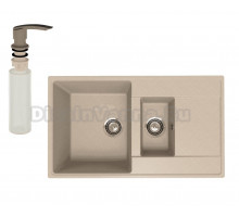 Мойка кухонная Ulgran Quartz Prima 860 десерт + дозатор UQ 02 десерт