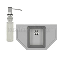Мойка кухонная Ulgran U-609 342 графит + дозатор U-01 графит
