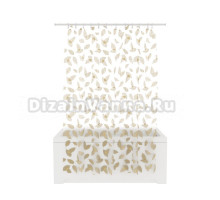 Штора для ванной Fora Botanica gold FOR-PV02 200х180, белая, золотая
