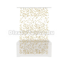 Штора для ванной Fora Pixel FOR-PV03 200х180, белая, золотая
