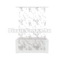 Штора для ванной Fora Mirra FOR-PV07 200х180, белая, серебро