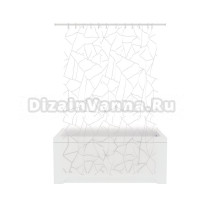 Штора для ванной Fora Silver glass FOR-PV15 200х180, белая, серебро