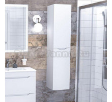 Шкаф-пенал для ванной Aquanet Практика белый матовый