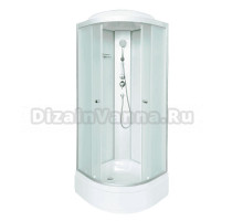 Душевая кабина DTO LM790 с электрикой (90х90х215), средний поддон (27 см), профиль хром, стекло матовое (4 мм), 4 места