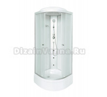 Душевая кабина DTO LM790 с гидромассажем и электрикой (90х90х215), средний поддон (27 см), профиль хром, стекло матовое (4 мм), 4 места