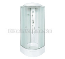 Душевая кабина DTO LM710 с электрикой (100х100х215), средний поддон (27 см), профиль хром, стекло матовое (4 мм), 4 места