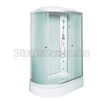 Душевая кабина DTO LM720R с гидромассажем и электрикой (120х80х215), средний поддон (27 см), профиль хром, стекло матовое (4 мм), 4 места