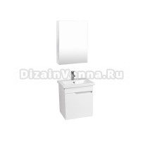 Мебель для ванной комнаты VIANT Куба 50 L подвесная, глянцевый белый