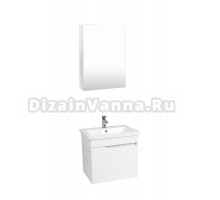 Мебель для ванной комнаты VIANT Куба 60 L подвесная, глянцевый белый