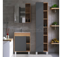 Мебель для ванной комнаты VIANT Бостон 50 напольная, дуб вотан, графит