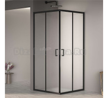 Душевой уголок RGW Passage PA-030B 100x100 см, профиль черный, стекло матовое