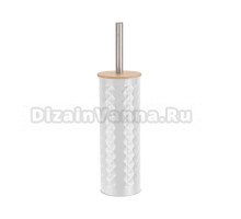 Ершик для унитаза Fora White rhombus FOR-BRUSH-1099WB белый, бамбук