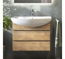 Тумба с раковиной Vigo Wing 60 подвесная, 2 ящика, дуб золотой, раковина Балтика 60