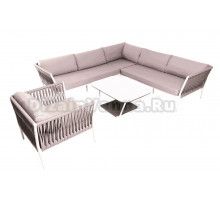 Комплект садовой мебели 5 в 1 4SiS Касабланка модульная лаунж-зона, серый/бежевый