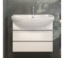 Тумба с раковиной Vigo Wing 70 подвесная, белая, раковина Балтика 70