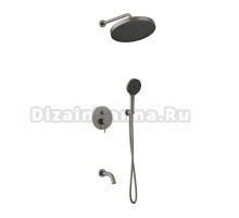 Душевой комплект AltroBagno Bilancia AltroBagnoBilancia040502GM С ВНУТРЕННЕЙ ЧАСТЬЮ, оружейная сталь