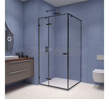 Душевой уголок RGW Stilvoll SV-030-B 100х100 профиль черный, стекло прозрачное