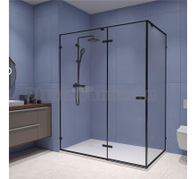 Душевой уголок RGW Stilvoll SV-040 100х80 профиль черный, стекло прозрачное