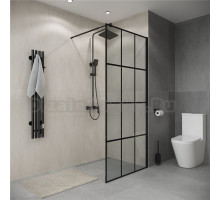 Душевая перегородка Niagara Eco NG-552-70 BLACK 70х190, профиль черный, стекло прозрачное