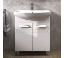 Тумба с раковиной Vigo Hoska 70 2 дверцы, белая