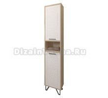 Шкаф-пенал для ванной EvaGold Olsen 35 белое дерево, дуб баррик