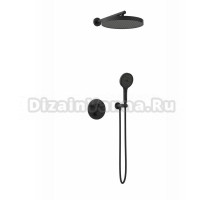 Душевой комплект AltroBagno Bilancia AltroBagnoBilancia040416MB С ВНУТРЕННЕЙ ЧАСТЬЮ, черный матовый