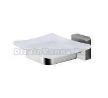 Мыльница Wasserkraft Rhin K-8729 настенная, стеклянная, металлическая, цвет никель