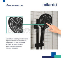 Душевой гарнитур Milardo Ideal Spa ILS3B70M16 черный матовый